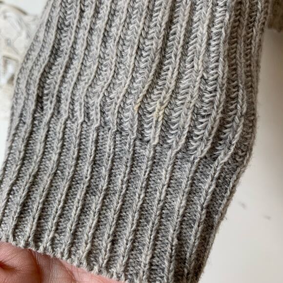 Anthropologie Moth Gray Tie Front Turtleneck Sweater XS - Picture 10 of 10